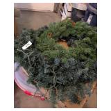 (2) Wreaths & Wreath Storage Box