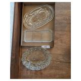 Glass Serving Trays & Bowl