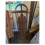 Metal & Wooden Snow Sled
