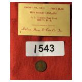1909 V.D.B Wheat cent