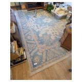 9x12 ft Area Rug / Blue & Cream + Small Rug