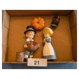 Ceramic Thanksgiving Figurines