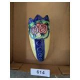Vintage Floral Wall Pocket -**