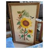 Crewel Embroidery + Framed Print