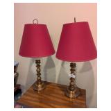 Pair of Brass Table Lamps