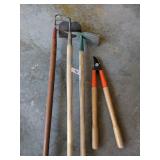 Long Handled Hoes & Garden Tools + Lopper