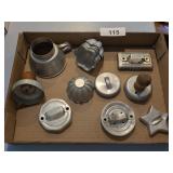Vintage Cookie Cutters, Small Jello Molds, +