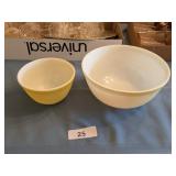 (2) Pyrex Mixing Bowls -**