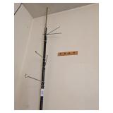 (2) Tension Rod Pole Style Hat Racks