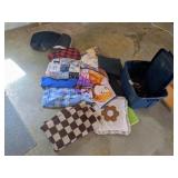 Fleece Throw, Sheets, Pillows & Back Support In