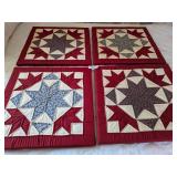 (4) Quilt Square Wall Art