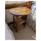 Grandma Core Oval Accent Table w/ Heart Cut Outs