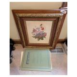 Floral Print In Vintage Ornate Frame +