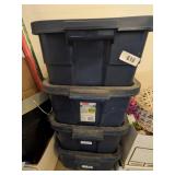 (4) Roughneck Totes w/ Lids