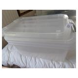 (3) Small Storage Totes w/ Lids