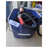 Bucket w/ Expandable Garden Hose