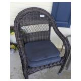 (2) Plastic Wicker Porch Chairs