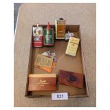 Small Oil Cans & (2) Knife Sharpening Whetstones