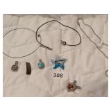 Hoop & Cord Necklace w/ Interchangeable Pendants
