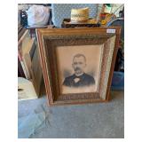 Vintage Portrait w/ Ornate Frame -*