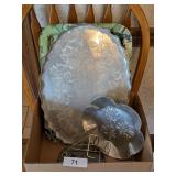 Vintage Lap Tray, Aluminum Trays, & Plate Easels