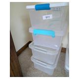 (4) Small Totes w/ Lids