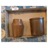 (2) Stoneware Jars