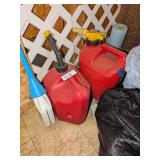 (2) Plastic Gas Cans w/
