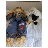 Stuffed Sheep & Scarecrow