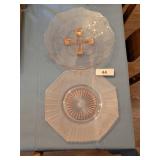 Pink Etched Cookie Presentation Plates +