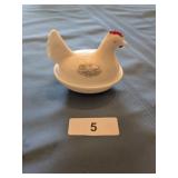 Small Milk Glass Hen on Nest
