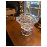 Crystal Leaded Candy Dish w/ Lid