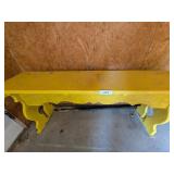 Wooden Yellow Bench -**
