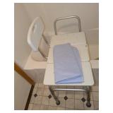 Shower Chair + Side Chair Assist Safety Bar