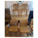 Dining Table w/ (6) Caned Arm Chairs