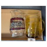 Coca-Cola Pitcher + Amber Gold Pitcher