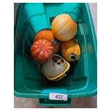 Tote w/Lid + Some Halloween Decor