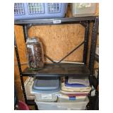 Black Light Weight Metal Shelf