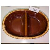 Hull Pottery Divided Dish