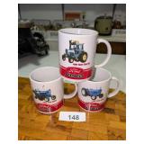 (3) Ford Tractor Advertising Mugs