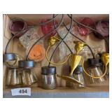 Brass? Painted Gold Candle Holder &