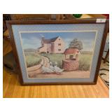 Grandma Core Wall Art "Ducks By The Well"