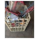 (2) Plastic Crates w/ Bird Feeders &