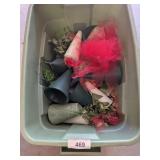 Tote w/ Lid + Cemetery Flowers