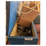 Wooden Handmade Toolbox w/ Electrical Cords,