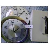 (2) Wall Clocks Battery Op & Money Box