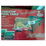 Table Top Pool Table & NIP Checkers w/ Rug Board