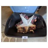 Tote w/ Lid + Christmas Decor
