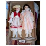 (2) Porcelain Dolls w/ Stands