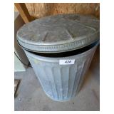Metal Trash Can w/ Lid